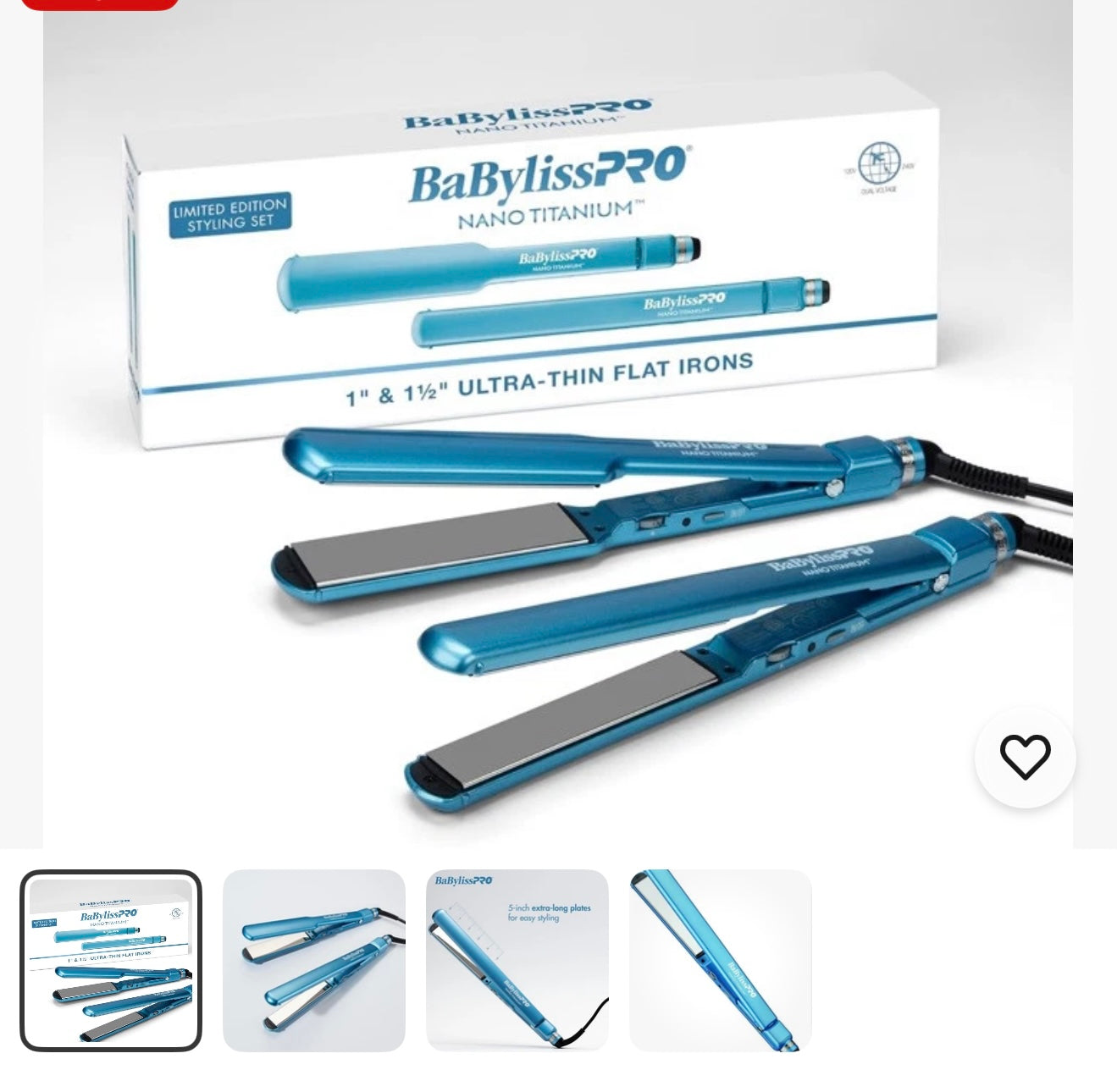 BaByliss Pro Nano Titanium Ultra Thin 1” y 1 1/2 Dynamic Duo