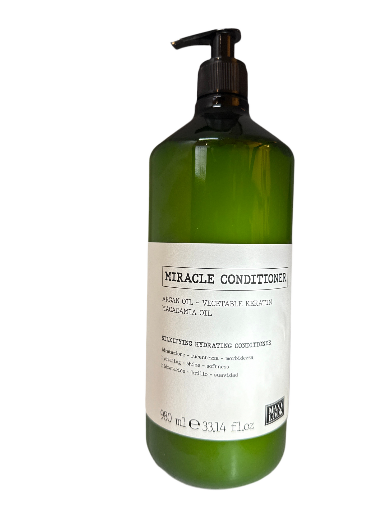 MIRACLE CONDITIONER
ARGAN OIL - VEGETABLE KERATIN
MACADAMIA OIL 33.14 fl.Oz