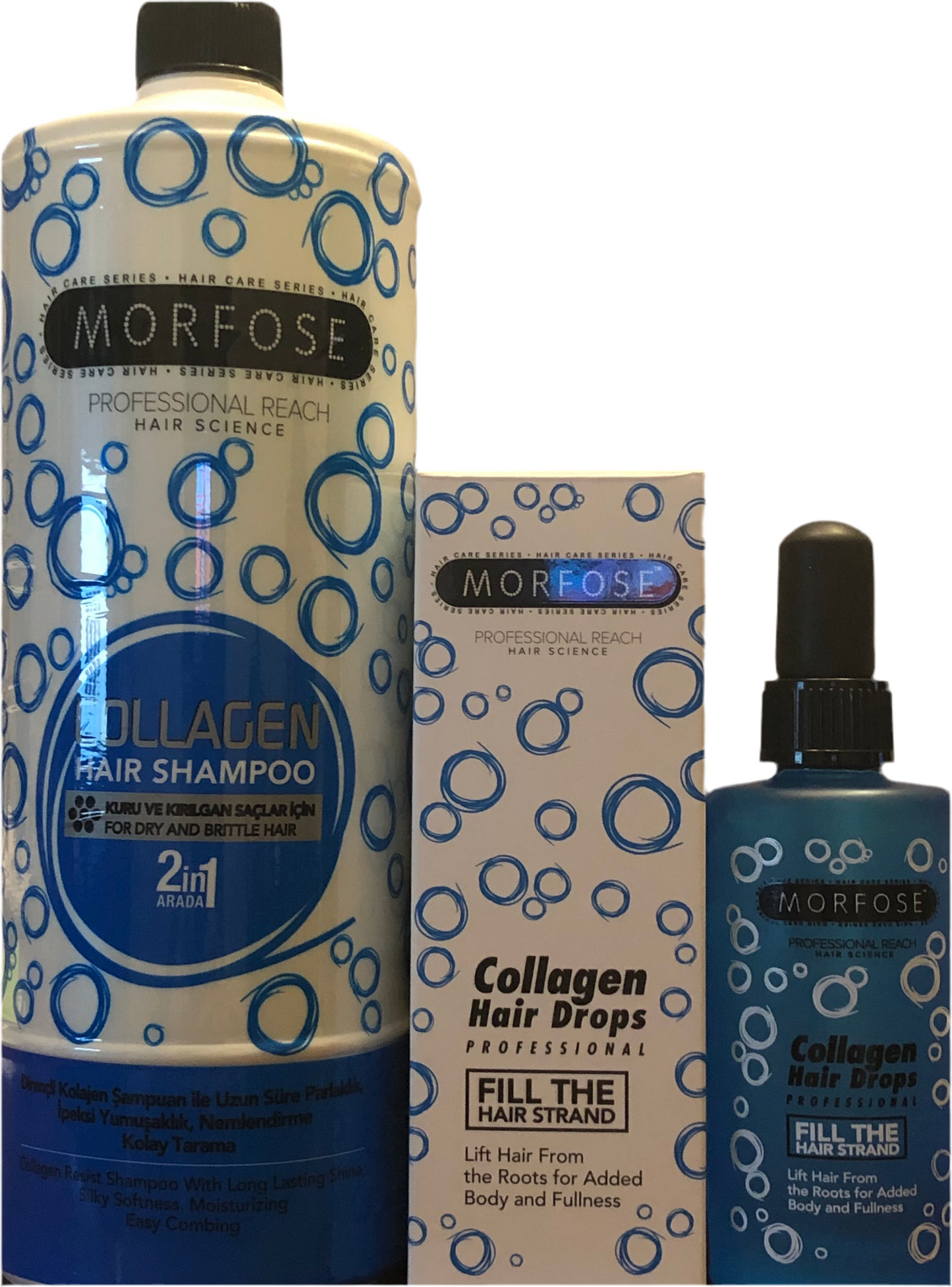 Morfose Duo Collagen Shampoo 1000ml And Hair Drops Treatment 100ml