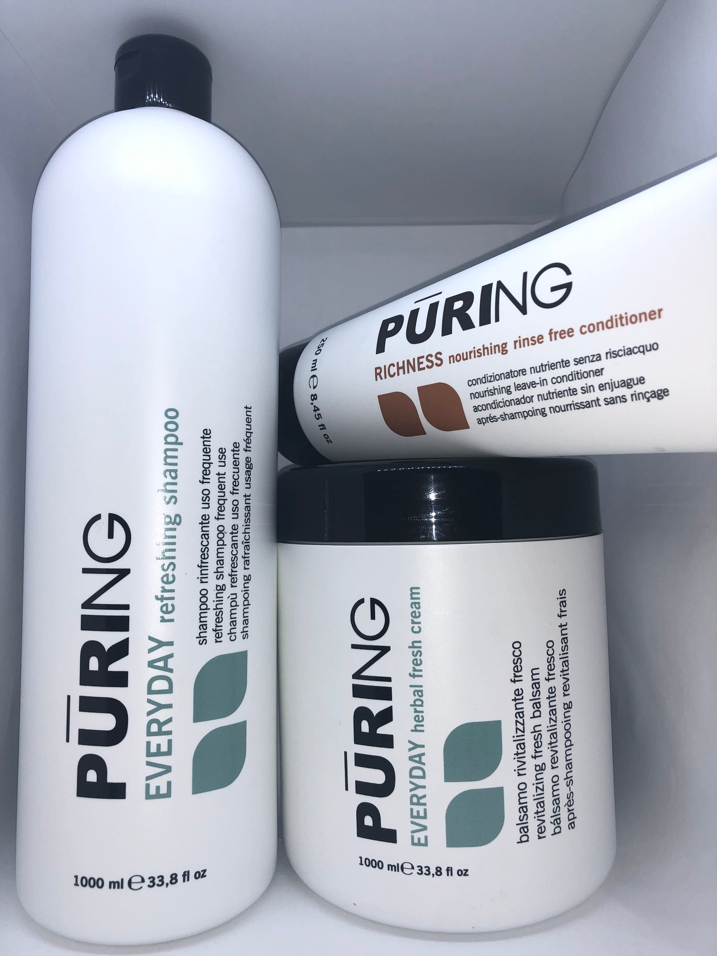 Maxima Pur Duo 1-Shampoo Everyday 33.8 Oz 1-Mask Everyday 33.8 Oz ( 1-Free puring Richness Leave-In 250 ml )