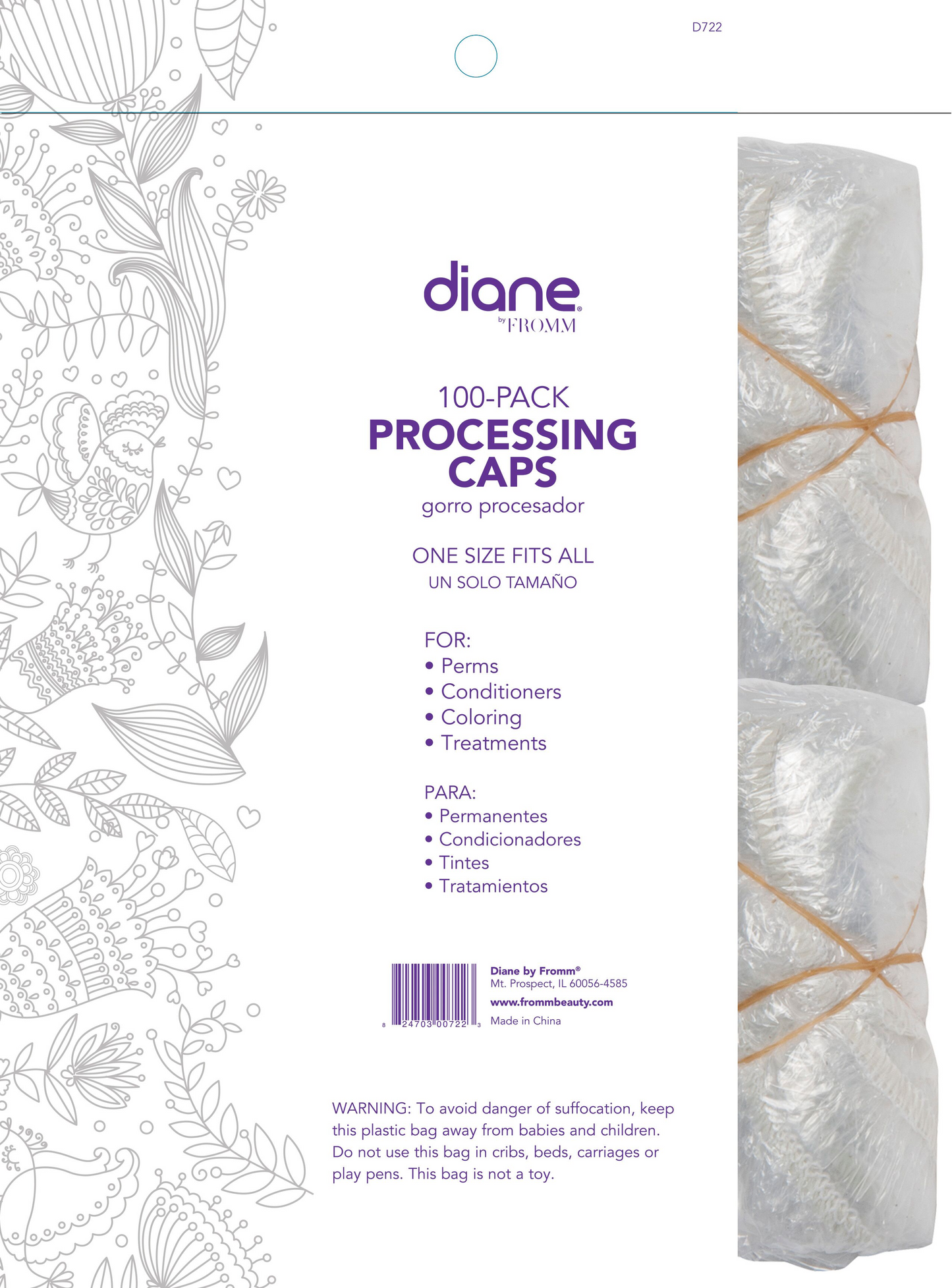 Diane D722 Processing Caps 100CT