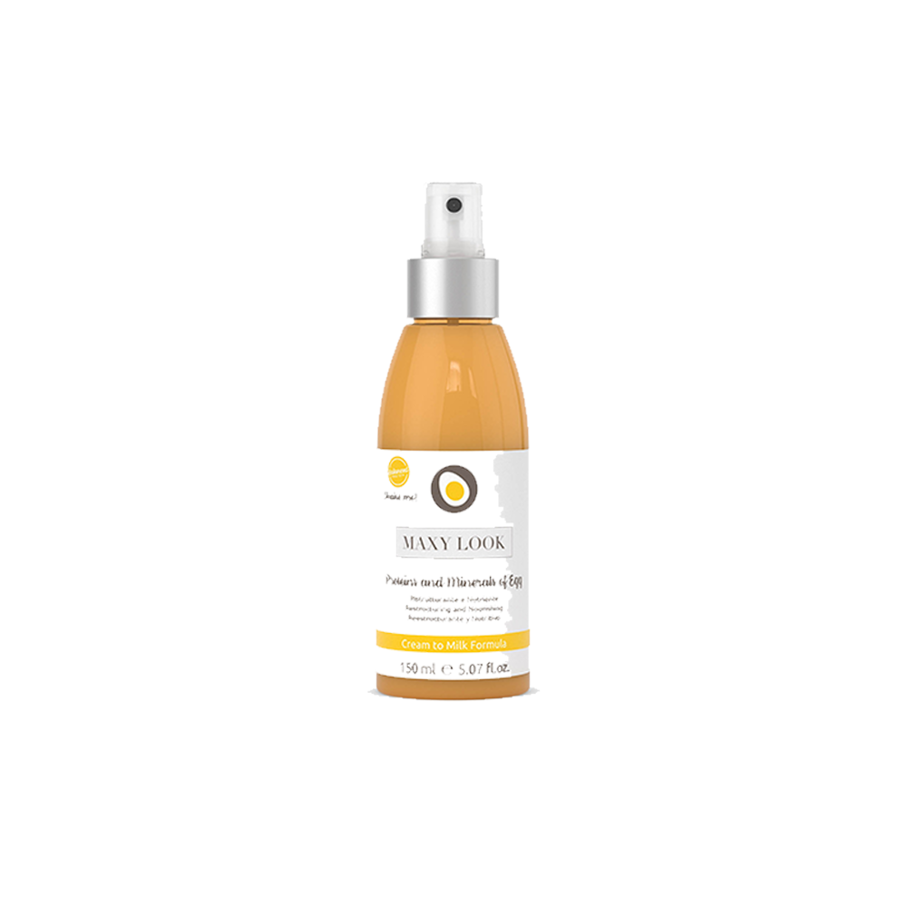Maxy look Leave-In
Restructuring And Nourishing Cream To Milk Proteins and Minerals of Egg 125 Ml