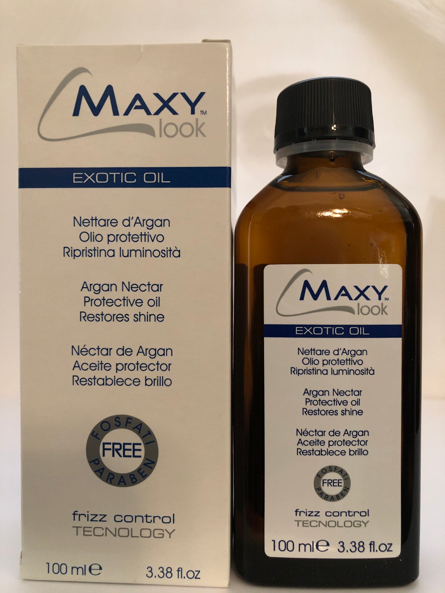 Aceite protector exótico Maxi Look restaura el brillo 3.38 oz