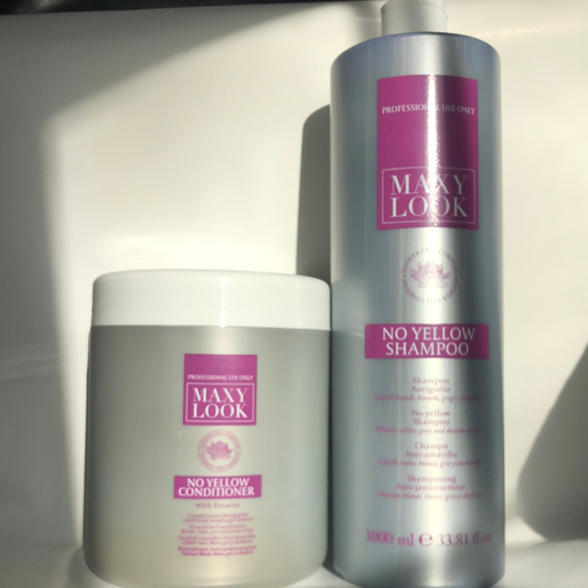 Maxy look Duo No Yollow Shampoo 1000ml & Conditioner 1000ml