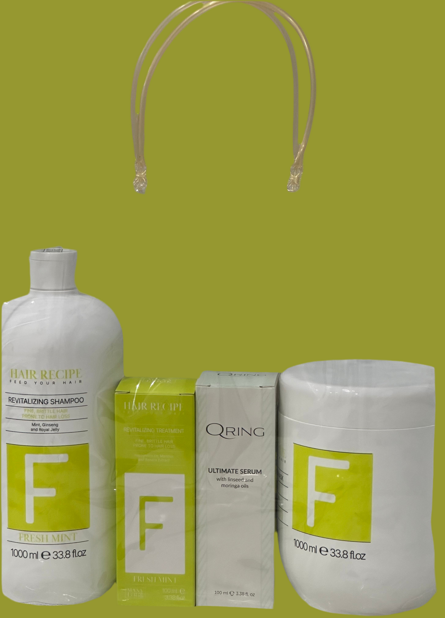 Set Maxy Look 4pz 1-Sh Rev 1000ml 1-Rev Mascarilla 1000ml 1-Rev Threat 100ml 1-Qring Ultimate Serum 100ml