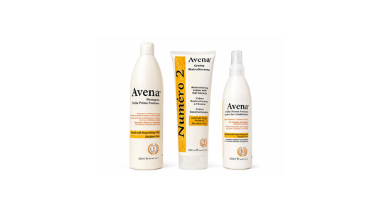 Avena Hair Repair Set | Shampoo, Restructuring Cream & Leave-In Conditioner