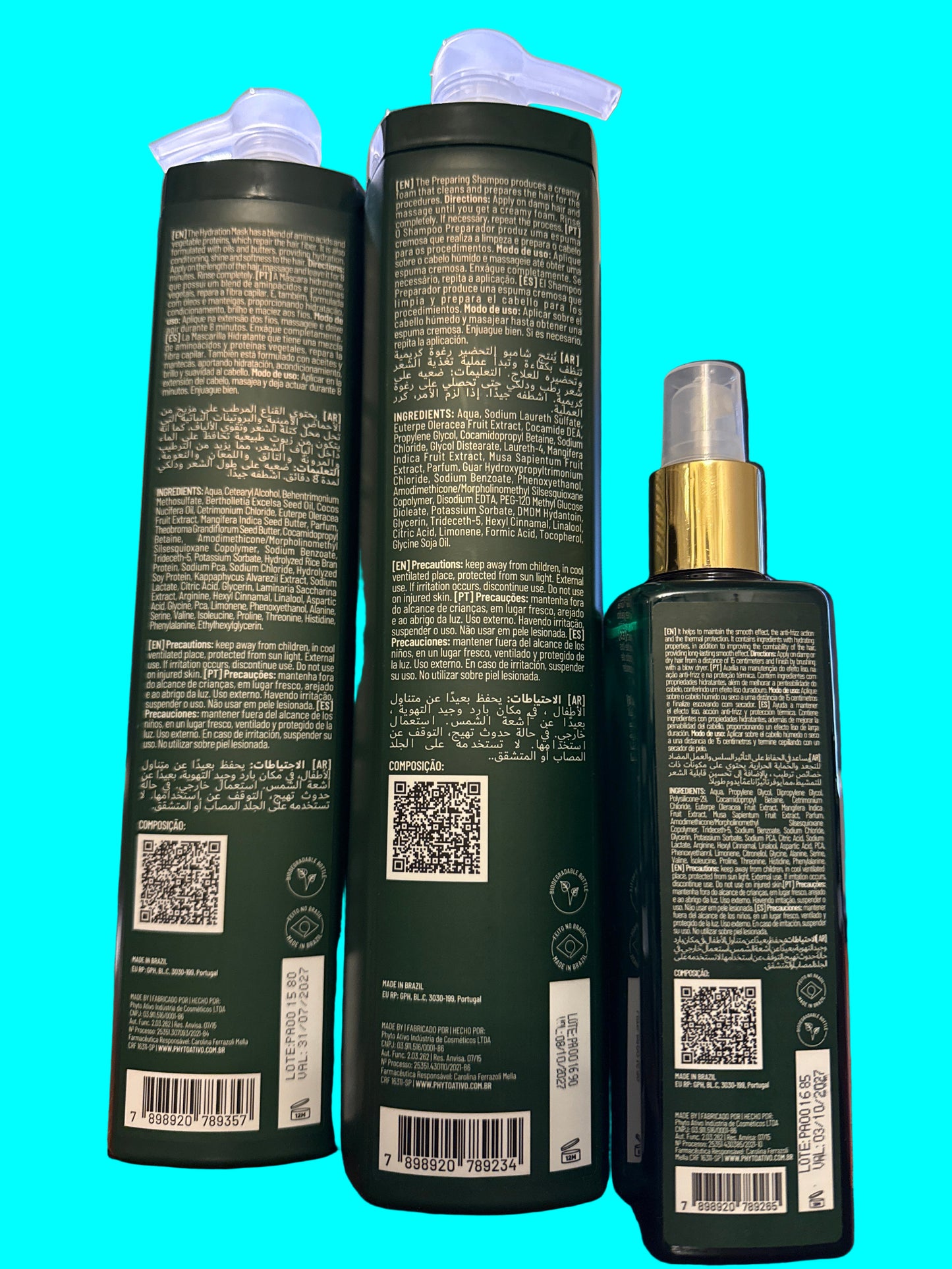 Kit Phyto Shampoo,Mask & Leve-In