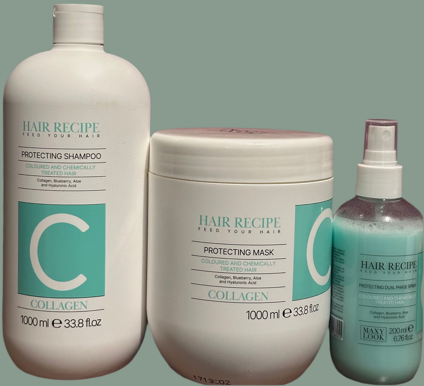 Maxy Look Set 1-Protecting Shampoo1000ml 1-Prot Mask1000ml & 1-Prot Dual Phase Spray 200ml