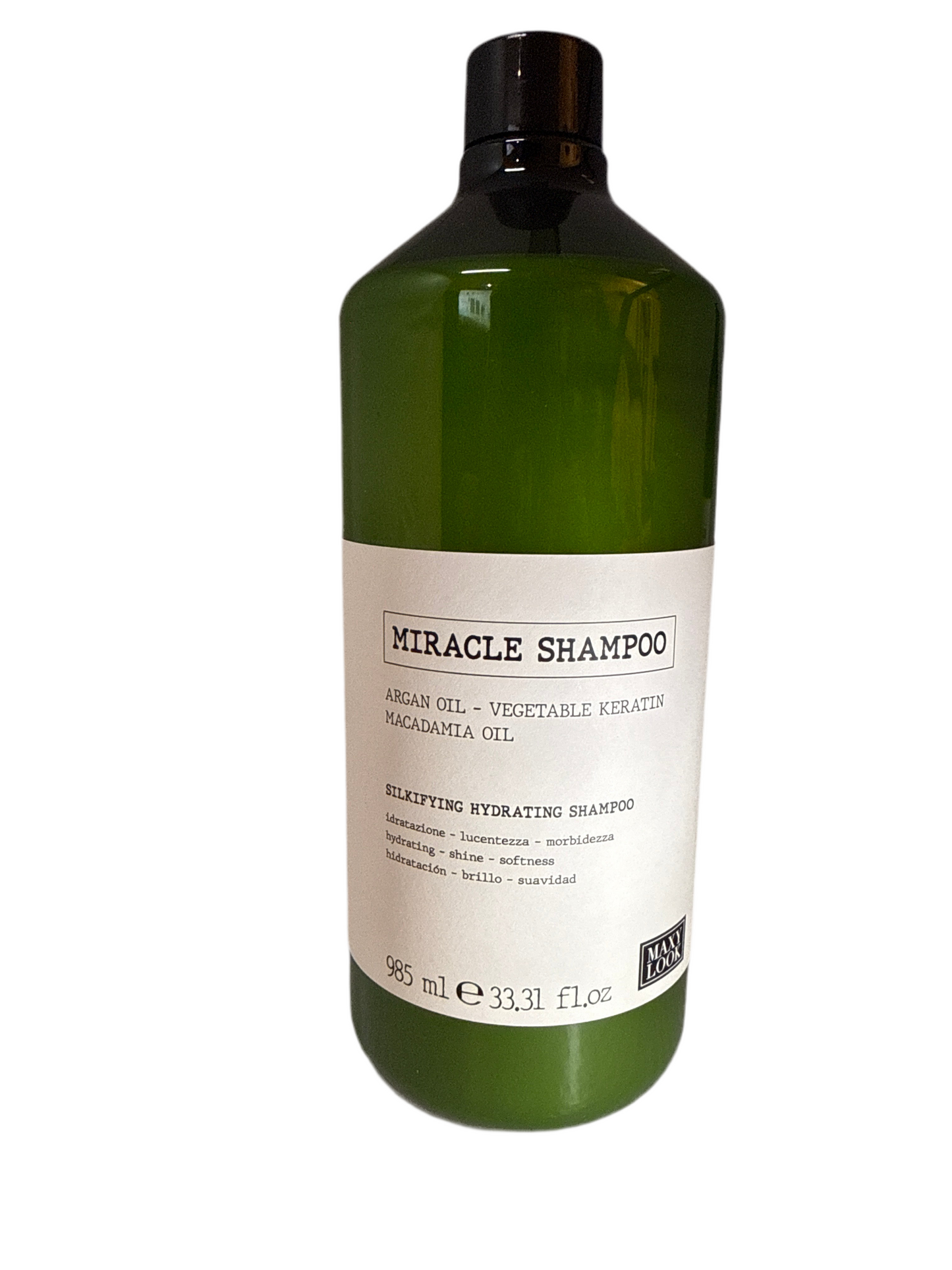 MIRACLE SHAMPOO
ARGAN OIL - VEGETABLE KERATIN
MACADAMIA OIL 33.31 fl.Oz