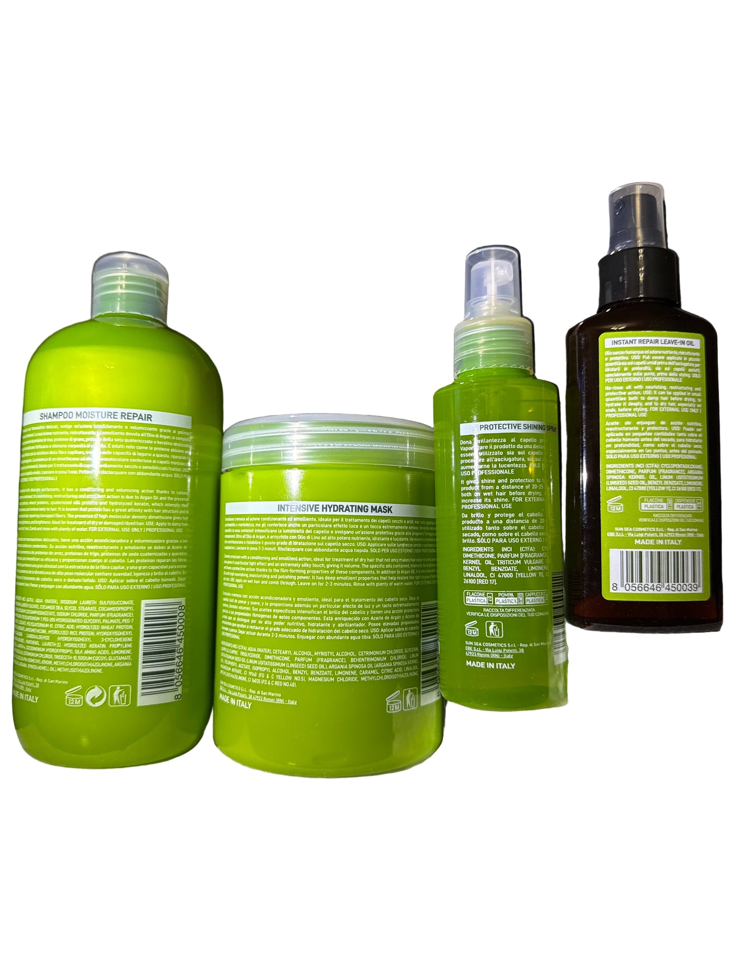 Maxy Look Set Arganway Sh 500ml, Mascarilla 500ml, Spray Protector Brillo y Aceite Reparador Sin Enjuague. 