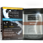 POWDER FACTOR THE POWDER COLOR THAT IS ACTIVATED ONLY BY WATER ( BROWN )