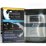POWDER FACTOR THE POWDER COLOR THAT IS ACTIVATED ONLY BY WATER ( BLUE BLACk )