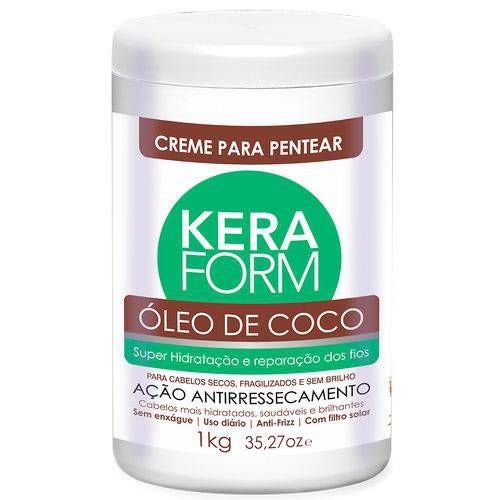 Skafe Keraform Creme Para Pentear Óleo de Coco Hidratação e Reparação dos Fios 1kg
