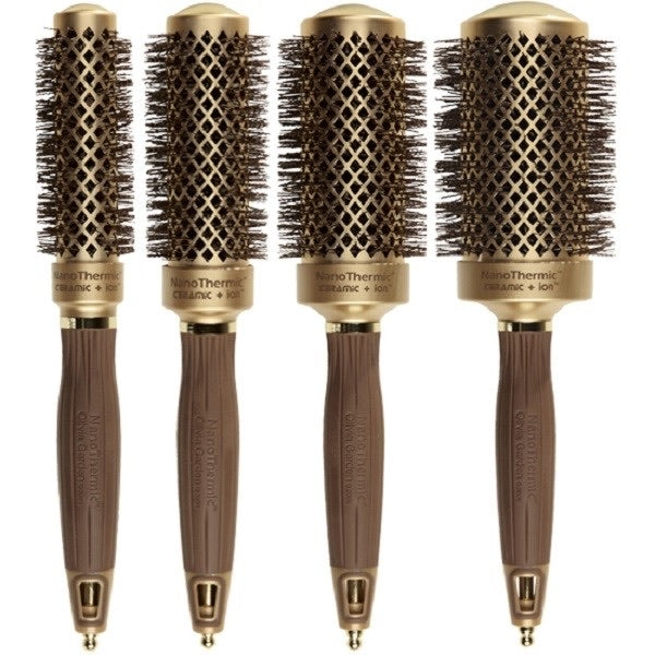 Olivia Garden  OLIVIA GARDEN NANO THERMIC CERAMIC + ION ROUND THERMAL BRUSHES 4 PCS BAG DEAL #NT-DL01