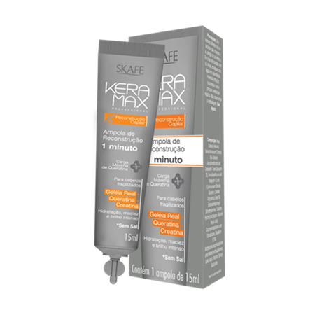 Skafe Keramax Queratina Brasileña Reconstrucción Ampolla 1 Minuto (15ml)