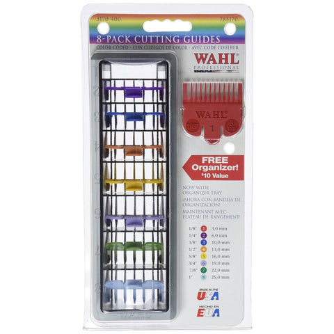 Wahl 8-Pack Color-Coded Cutting Guides with Organizer