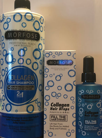 Morfose Duo Collagen Shampoo 1000ml And Hair Drops Treatment 100ml